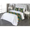 Ambesonne Floral Bed Runner Set, Roses Lavender Eucalyptus Watercolor Valentine’s Day Romantic Concept, Decorative Bedding Scarf and a Pillow Sham for Hotels Homes, Twin, Purple Grey and Off White(Orange Teal Brown)