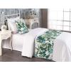 Ambesonne Floral Bed Runner Set, Roses Lavender Eucalyptus Watercolor Valentine’s Day Romantic Concept, Decorative Bedding Scarf and a Pillow Sham for Hotels Homes, Twin, Purple Grey and Off White(Fern Green Sky Blue Teal)