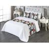 Ambesonne Floral Bed Runner Set, Roses Lavender Eucalyptus Watercolor Valentine’s Day Romantic Concept, Decorative Bedding Scarf and a Pillow Sham for Hotels Homes, Twin, Purple Grey and Off White(Burnt Sienna Ivory)