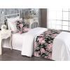 Ambesonne Floral Bed Runner Set, Roses Lavender Eucalyptus Watercolor Valentine’s Day Romantic Concept, Decorative Bedding Scarf and a Pillow Sham for Hotels Homes, Twin, Purple Grey and Off White(Pastel Pink Hunter Green)