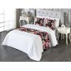 Ambesonne Floral Bed Runner Set, Roses Lavender Eucalyptus Watercolor Valentine’s Day Romantic Concept, Decorative Bedding Scarf and a Pillow Sham for Hotels Homes, Twin, Purple Grey and Off White(Raspberry and Reseda Green)
