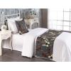 Ambesonne Floral Bed Runner Set, Roses Lavender Eucalyptus Watercolor Valentine’s Day Romantic Concept, Decorative Bedding Scarf and a Pillow Sham for Hotels Homes, Twin, Purple Grey and Off White(Vermilion Dusk and Grey)