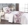 Ambesonne Floral Bed Runner Set, Roses Lavender Eucalyptus Watercolor Valentine’s Day Romantic Concept, Decorative Bedding Scarf and a Pillow Sham for Hotels Homes, Twin, Purple Grey and Off White(Plum Pale Mauve)