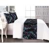 Ambesonne Floral Bed Runner Set, Roses Lavender Eucalyptus Watercolor Valentine’s Day Romantic Concept, Decorative Bedding Scarf and a Pillow Sham for Hotels Homes, Twin, Purple Grey and Off White(Blue Grey and Dark Magenta)