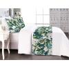 Ambesonne Floral Bed Runner Set, Roses Lavender Eucalyptus Watercolor Valentine’s Day Romantic Concept, Decorative Bedding Scarf and a Pillow Sham for Hotels Homes, Twin, Purple Grey and Off White(Fern Green Sky Blue Teal)