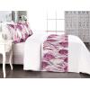 Ambesonne Floral Bed Runner Set, Roses Lavender Eucalyptus Watercolor Valentine’s Day Romantic Concept, Decorative Bedding Scarf and a Pillow Sham for Hotels Homes, Twin, Purple Grey and Off White(Dark Magenta White)