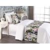 Ambesonne Floral Bed Runner Set, Roses Lavender Eucalyptus Watercolor Valentine’s Day Romantic Concept, Decorative Bedding Scarf and a Pillow Sham for Hotels Homes, Twin, Purple Grey and Off White(Pistachio Green and Lilac)