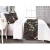 Ambesonne Floral Bed Runner Set, Roses Lavender Eucalyptus Watercolor Valentine’s Day Romantic Concept, Decorative Bedding Scarf and a Pillow Sham for Hotels Homes, Twin, Purple Grey and Off White(Vermilion Dusk and Grey)
