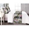 Ambesonne Floral Bed Runner Set, Roses Lavender Eucalyptus Watercolor Valentine’s Day Romantic Concept, Decorative Bedding Scarf and a Pillow Sham for Hotels Homes, Twin, Purple Grey and Off White(Pistachio Green and Lilac)