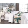Ambesonne Floral Bed Runner Set, Roses Lavender Eucalyptus Watercolor Valentine’s Day Romantic Concept, Decorative Bedding Scarf and a Pillow Sham for Hotels Homes, Twin, Purple Grey and Off White(Pale Brown Dark Teal)
