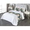 Ambesonne Floral Bed Runner Set, Roses Lavender Eucalyptus Watercolor Valentine’s Day Romantic Concept, Decorative Bedding Scarf and a Pillow Sham for Hotels Homes, Twin, Purple Grey and Off White(Pale Brown Dark Teal)