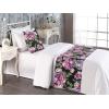 Ambesonne Floral Bed Runner Set, Roses Lavender Eucalyptus Watercolor Valentine’s Day Romantic Concept, Decorative Bedding Scarf and a Pillow Sham for Hotels Homes, Twin, Purple Grey and Off White(Soft Pink Olive Green)