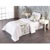 Ambesonne Floral Bed Runner Set, Roses Lavender Eucalyptus Watercolor Valentine’s Day Romantic Concept, Decorative Bedding Scarf and a Pillow Sham for Hotels Homes, Twin, Purple Grey and Off White(Pale Pink and Laurel Green)