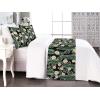 Ambesonne Floral Bed Runner Set, Roses Lavender Eucalyptus Watercolor Valentine’s Day Romantic Concept, Decorative Bedding Scarf and a Pillow Sham for Hotels Homes, Twin, Purple Grey and Off White(Jade Green and Champagne)