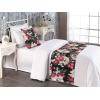 Ambesonne Floral Bed Runner Set, Roses Lavender Eucalyptus Watercolor Valentine’s Day Romantic Concept, Decorative Bedding Scarf and a Pillow Sham for Hotels Homes, Twin, Purple Grey and Off White(Raspberry and Reseda Green)