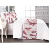 Ambesonne Floral Bed Runner Set, Roses Lavender Eucalyptus Watercolor Valentine’s Day Romantic Concept, Decorative Bedding Scarf and a Pillow Sham for Hotels Homes, Twin, Purple Grey and Off White(Dried Rose Pale Ruby)