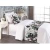 Ambesonne Floral Bed Runner Set, Roses Lavender Eucalyptus Watercolor Valentine’s Day Romantic Concept, Decorative Bedding Scarf and a Pillow Sham for Hotels Homes, Twin, Purple Grey and Off White(Purple Grey and Off White)
