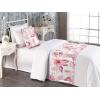 Ambesonne Floral Bed Runner Set, Roses Lavender Eucalyptus Watercolor Valentine’s Day Romantic Concept, Decorative Bedding Scarf and a Pillow Sham for Hotels Homes, Twin, Purple Grey and Off White(Pastel Pink and Pale Fuchsia)