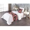 Ambesonne Floral Bed Runner Set, Valentine’s Day Romantic Concept Watercolor Hydrangeas Roses Birds, Decorative Bedding Scarf and 2 Pillow Shams for Hotels Homes, Queen, Soft Pink Pistachio Green(Pastel Pink Forest Green)