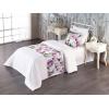 Ambesonne Floral Bed Runner Set, Valentine’s Day Romantic Concept Watercolor Hydrangeas Roses Birds, Decorative Bedding Scarf and 2 Pillow Shams for Hotels Homes, Queen, Soft Pink Pistachio Green(Pale Fuchsia Reseda Green)