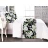 Ambesonne Floral Bed Runner Set, Valentine’s Day Romantic Concept Watercolor Hydrangeas Roses Birds, Decorative Bedding Scarf and 2 Pillow Shams for Hotels Homes, Queen, Soft Pink Pistachio Green(Sea Green Pastel Brown)
