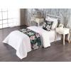 Ambesonne Floral Bed Runner Set, Valentine’s Day Romantic Concept Watercolor Hydrangeas Roses Birds, Decorative Bedding Scarf and 2 Pillow Shams for Hotels Homes, Queen, Soft Pink Pistachio Green(Pink Laurel Green White)