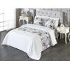 Ambesonne Floral Bed Runner Set, Valentine’s Day Romantic Concept Watercolor Hydrangeas Roses Birds, Decorative Bedding Scarf and 2 Pillow Shams for Hotels Homes, Queen, Soft Pink Pistachio Green(Pale Mauve White and Green)