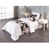 Ambesonne Floral Bed Runner Set, Valentine’s Day Romantic Concept Watercolor Hydrangeas Roses Birds, Decorative Bedding Scarf and 2 Pillow Shams for Hotels Homes, Queen, Soft Pink Pistachio Green(Jade Green and Pastel Pink)