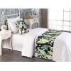 Ambesonne Floral Bed Runner Set, Valentine’s Day Romantic Concept Watercolor Hydrangeas Roses Birds, Decorative Bedding Scarf and 2 Pillow Shams for Hotels Homes, Queen, Soft Pink Pistachio Green(Pastel Green and Pale Blue)