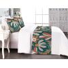 Ambesonne Floral Bed Runner Set, Valentine’s Day Romantic Concept Watercolor Hydrangeas Roses Birds, Decorative Bedding Scarf and 2 Pillow Shams for Hotels Homes, Queen, Soft Pink Pistachio Green(Pale Rust Grey Teal and Amber)