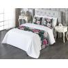 Ambesonne Floral Bed Runner Set, Valentine’s Day Romantic Concept Watercolor Hydrangeas Roses Birds, Decorative Bedding Scarf and 2 Pillow Shams for Hotels Homes, Queen, Soft Pink Pistachio Green(Pink Laurel Green White)
