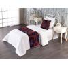 Ambesonne Floral Bed Runner Set, Valentine’s Day Romantic Concept Watercolor Hydrangeas Roses Birds, Decorative Bedding Scarf and 2 Pillow Shams for Hotels Homes, Queen, Soft Pink Pistachio Green(Dark Coral and Violet Blue)
