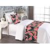 Ambesonne Floral Bed Runner Set, Valentine’s Day Romantic Concept Watercolor Hydrangeas Roses Birds, Decorative Bedding Scarf and 2 Pillow Shams for Hotels Homes, Queen, Soft Pink Pistachio Green(Pastel Pink Forest Green)