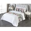 Ambesonne Floral Bed Runner Set, Valentine’s Day Romantic Concept Watercolor Hydrangeas Roses Birds, Decorative Bedding Scarf and 2 Pillow Shams for Hotels Homes, Queen, Soft Pink Pistachio Green(Soft Pink Pale Green)