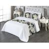 Ambesonne Floral Bed Runner Set, Valentine’s Day Romantic Concept Watercolor Hydrangeas Roses Birds, Decorative Bedding Scarf and 2 Pillow Shams for Hotels Homes, Queen, Soft Pink Pistachio Green(Laurel Green Black White)