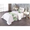 Ambesonne Floral Bed Runner Set, Valentine’s Day Romantic Concept Watercolor Hydrangeas Roses Birds, Decorative Bedding Scarf and 2 Pillow Shams for Hotels Homes, Queen, Soft Pink Pistachio Green(Reseda Green and Pale Rose)