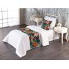 Ambesonne Floral Bed Runner Set, Valentine’s Day Romantic Concept Watercolor Hydrangeas Roses Birds, Decorative Bedding Scarf and 2 Pillow Shams for Hotels Homes, Queen, Soft Pink Pistachio Green(Burnt Orange Tan Teal)