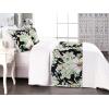 Ambesonne Floral Bed Runner Set, Valentine’s Day Romantic Concept Watercolor Hydrangeas Roses Birds, Decorative Bedding Scarf and 2 Pillow Shams for Hotels Homes, Queen, Soft Pink Pistachio Green(Laurel Green Black White)
