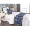 Ambesonne Floral Bed Runner Set, Valentine’s Day Romantic Concept Watercolor Hydrangeas Roses Birds, Decorative Bedding Scarf and 2 Pillow Shams for Hotels Homes, Queen, Soft Pink Pistachio Green(Tan Grey Teal Night Blue)