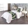 Ambesonne Floral Bed Runner Set, Valentine’s Day Romantic Concept Watercolor Hydrangeas Roses Birds, Decorative Bedding Scarf and 2 Pillow Shams for Hotels Homes, Queen, Soft Pink Pistachio Green(Pastel Green and Pale Blue)