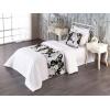 Ambesonne Floral Bed Runner Set, Valentine’s Day Romantic Concept Watercolor Hydrangeas Roses Birds, Decorative Bedding Scarf and 2 Pillow Shams for Hotels Homes, Queen, Soft Pink Pistachio Green(Lavender Blue Green)