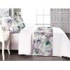 Ambesonne Floral Bed Runner Set, Valentine’s Day Romantic Concept Watercolor Hydrangeas Roses Birds, Decorative Bedding Scarf and 2 Pillow Shams for Hotels Homes, Queen, Soft Pink Pistachio Green(Pale Mauve White and Green)