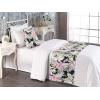 Ambesonne Floral Bed Runner Set, Valentine’s Day Romantic Concept Watercolor Hydrangeas Roses Birds, Decorative Bedding Scarf and 2 Pillow Shams for Hotels Homes, Queen, Soft Pink Pistachio Green(Soft Pink Pale Green)