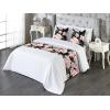 Ambesonne Floral Bed Runner Set, Valentine’s Day Romantic Concept Watercolor Hydrangeas Roses Birds, Decorative Bedding Scarf and 2 Pillow Shams for Hotels Homes, Queen, Soft Pink Pistachio Green(Jade Green and Pastel Pink)