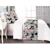 Ambesonne Floral Bed Runner Set, Valentine’s Day Romantic Concept Watercolor Hydrangeas Roses Birds, Decorative Bedding Scarf and 2 Pillow Shams for Hotels Homes, Queen, Soft Pink Pistachio Green(Soft Pink Pale Green)