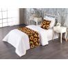 Ambesonne Floral Bed Runner Set, Valentine’s Day Romantic Concept Watercolor Hydrangeas Roses Birds, Decorative Bedding Scarf and 2 Pillow Shams for Hotels Homes, Queen, Soft Pink Pistachio Green(Earth Yellow Maroon)