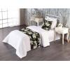 Ambesonne Floral Bed Runner Set, Valentine’s Day Romantic Concept Watercolor Hydrangeas Roses Birds, Decorative Bedding Scarf and 2 Pillow Shams for Hotels Homes, Queen, Soft Pink Pistachio Green(Sage Green and Off White)