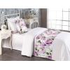 Ambesonne Floral Bed Runner Set, Valentine’s Day Romantic Concept Watercolor Hydrangeas Roses Birds, Decorative Bedding Scarf and 2 Pillow Shams for Hotels Homes, Queen, Soft Pink Pistachio Green(Pale Fuchsia Reseda Green)