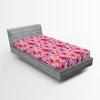 Ambesonne Floral Fitted Sheet, Romantic Valentine’s Day Theme Overlapping Simplistic Rose Flowers Art, Decorative Soft Fabric Bedding All-Round Elastic Pocket, Full Size, Pale Salmon and Blush(Hot Pink Blue Violet)