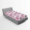Ambesonne Floral Fitted Sheet, Romantic Valentine’s Day Theme Overlapping Simplistic Rose Flowers Art, Decorative Soft Fabric Bedding All-Round Elastic Pocket, Full Size, Pale Salmon and Blush(Dark Purple Grey Pink)